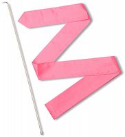 Лента с палочкой для гимнастики 6 м розовый 22579