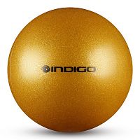 Мяч для художественной гимнастики 15 см золото с блестками IN119 00614