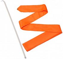 Лента с палочкой для гимнастики 6 м оранжевый 16348