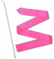 Лента с палочкой для гимнастики 6 м фуксия (ярко розовый) 26871
