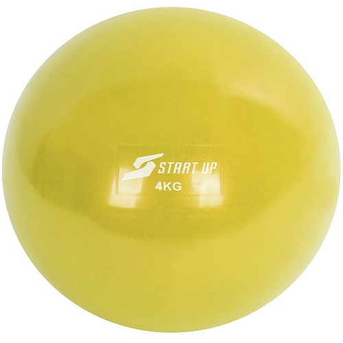 Медицинбол 4 кг ПВХ желтый Start Up NT40510 d-17 см 356220