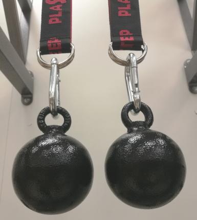 Лямки-шары для подтягиваний d-80 мм (2 шт) металл черный 998776 фото 3