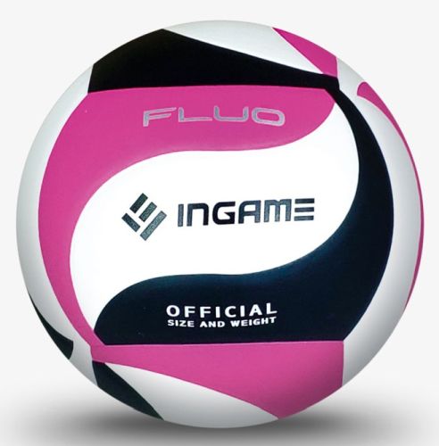 Мяч волейбольный Ingame Fluo черно-бело-розовый 995561