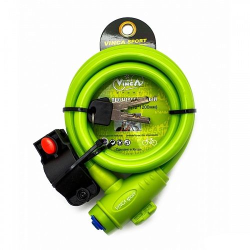 Замок вело 1200 х 12 мм VS 588 зеленый Vinca Sport 351260
