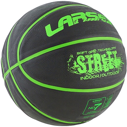 Мяч баскетбольный №7 резина Larsen Street Lime черно-зеленый 356924