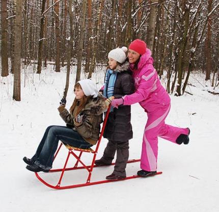 Сани Финские взрослые "Хихто" синие фото 2 Сани Финские взрослые "Хихто" синие фото 2