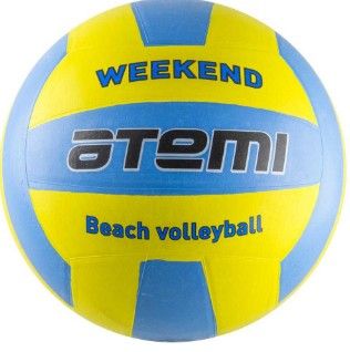 Мяч волейбольный Atemi Weekend Резина, желт-голубой