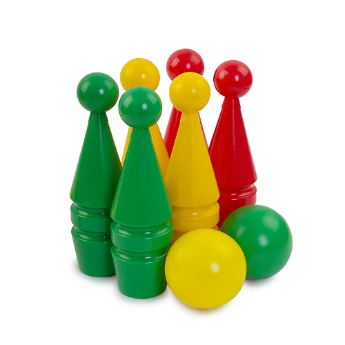 Игра Боулинг 6 кегель+2 шара, высота 23 см У472 93547