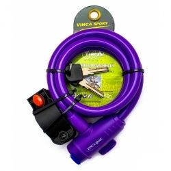 Замок вело 1200 х 12 мм VS 588 фиолетовый Vinca Sport 351261