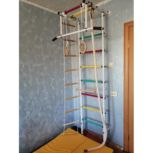 ДСК Вертикаль Юнга-3.1 к стене шир хв, белые стойки, серые пер 9975116 фото 4