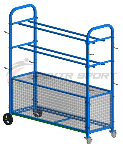 Тележка со снарядами (металл) 281 предмет для физкультуры 995444