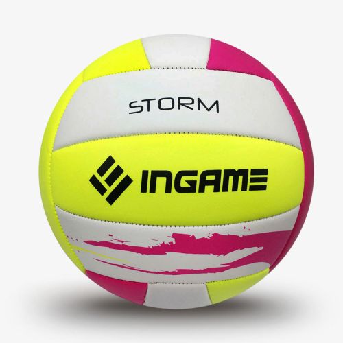 Мяч волейбольный Ingame Storm розово-желто-белый 995569 Мяч волейбольный Ingame Storm розово-желто-белый 995569