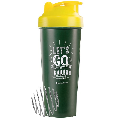 Шейкер 600 мл S01-600 зелено-желтый Let's Go 365779