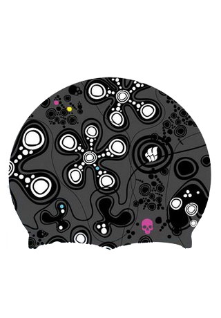 Шапочка для плавания Melancholic Silicone Printed 03W серый (хаки)