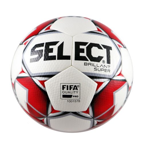 Мяч футбольный №5 Select Brilliant Super бело-красный 1001578/01588 фото 2
