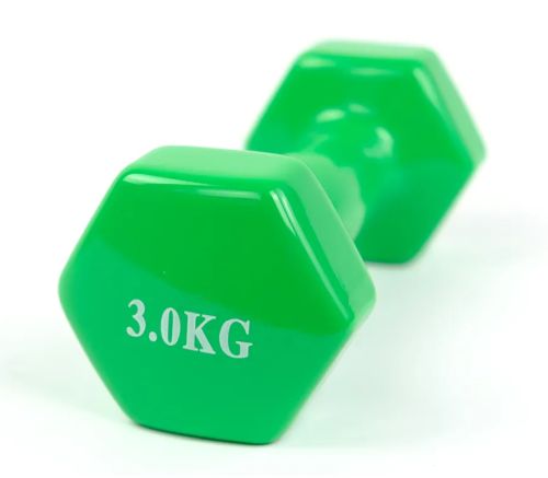 Гантель обливная 3 кг зеленая без бренда 995491