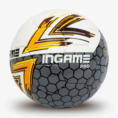 Мяч футбольный №4 Ingame Pro бело-желто-серый 995500 Мяч футбольный №4 Ingame Pro бело-желто-серый 995500