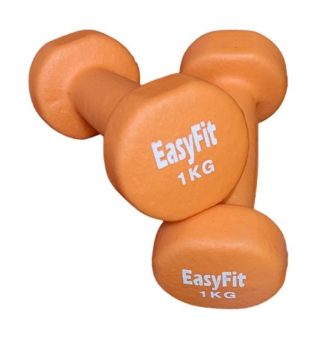 Гантель обливная 1 кг оранжевый неопрен 03598 Гантель обливная 1 кг оранжевый неопрен 03598