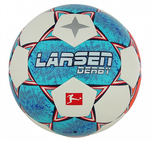 Мяч футбольный №5 Larsen Derby Звезды оранж/синий 367930 фото 3
