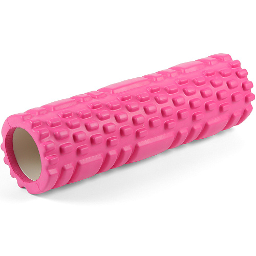 Ролик массажный для йоги 26*7,5 см розовый 370888
