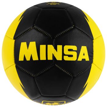 Мяч футбольный №4 желто-черный Minsa 4166924