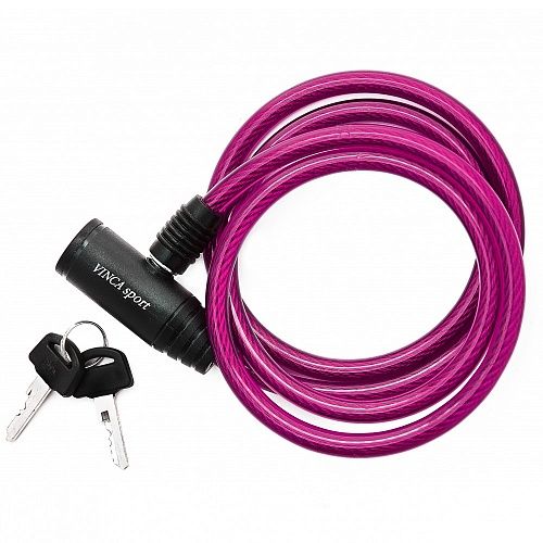 Замок вело 1200 х 8 мм VS 102.102 розовый Vinca Sport 362065