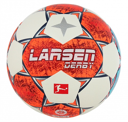 Мяч футбольный №5 Larsen Derby Звезды оранж/синий 367930 фото 2