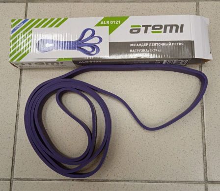 Эспандер-кольцо замкнутое 2,08м х 4,5мм х 2,1 см черный 25 кг TPR 997774 фото 3