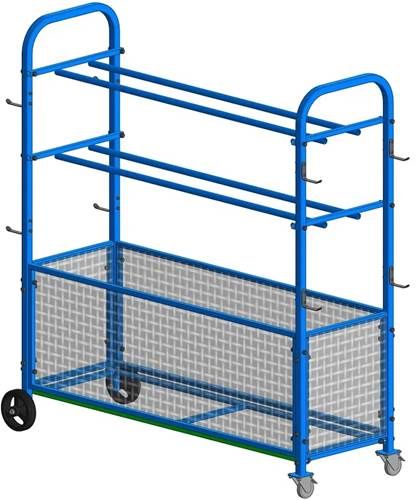 Тележка со снарядами (металл) 281 предмет для физкультуры 995444