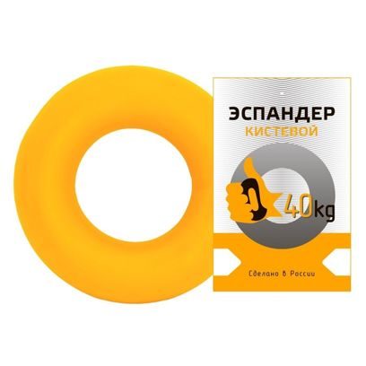 Эспандер кистевой 40 кг желтый Fortius 998214
