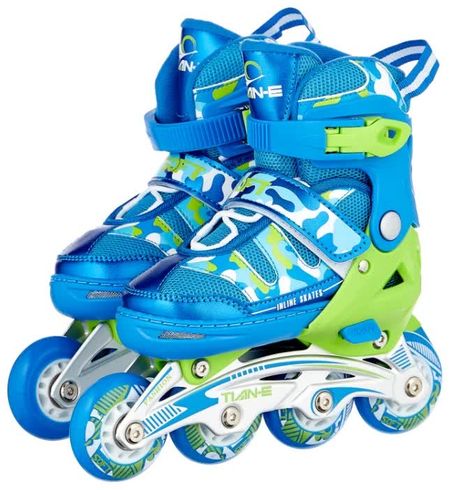 Коньки роликовые 38-41 Swan TE-281 ABEC-7 сине-салатовый