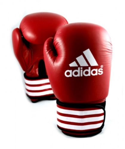 Перчатки боксерские 10 унц Adidas красные нат. кожа 02150