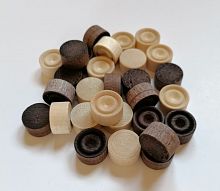 Шашки-фишки дерево 30 шт d-19 мм (подходят как фишки для лото) ФК-3 995916