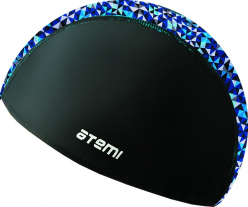 Шапочка для плавания Lyc PA02-19 черно-синий с рис Atemi