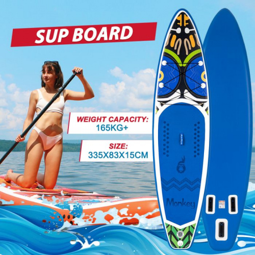 Доска SUP надувная FunWater Monkey 11′" однослойная 996383