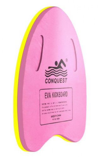 Доска для плавания 40х30х3 см желто-розовая 997053