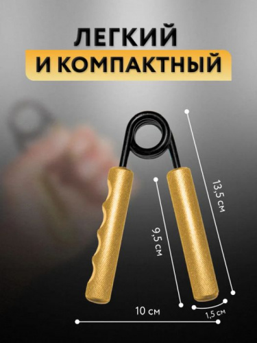 Эспандер кистевой металл 50 кг золото 996836 фото 2