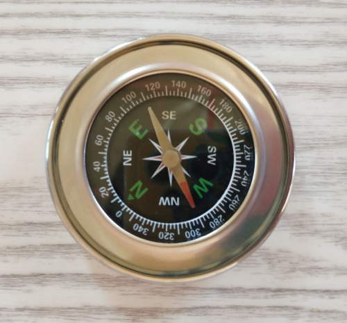 Компас металл DC75 d-6 см серебро 317249