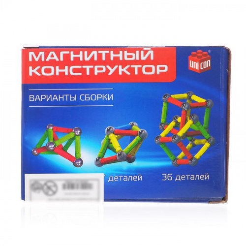 Конструктор магнитный 18 деталей 12х9 см SL-7548A 1371058 фото 4