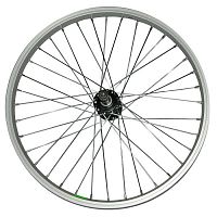 Вело Колесо переднее одинарный обод 26" YKL11-26-silver-11304 22602