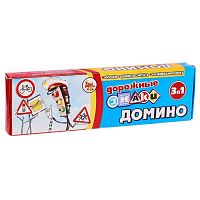 Домино пластик, картон "Дорожные знаки. Изучаем ПДД" 1698590