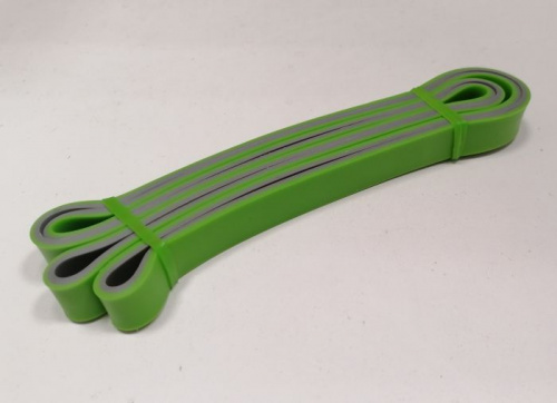 Эспандер-кольцо замкнутое 2,08м х 4,5мм х 2,1см зелено-серый 27 кг "Растяжка" 996030