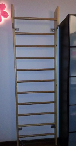 Шведская стенка деревянная 2,0 х 0,8 м с турником 997855 фото 7