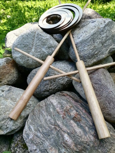 Игра Кольцеброс на шпагах (Серсо на шпагах) 2 шпаги + 8 колец цвет дуб 996195 фото 4