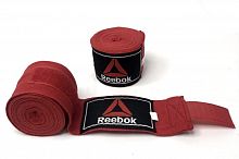 Бинты боксерские 5 м х/б + эластан красный Reebok 01216
