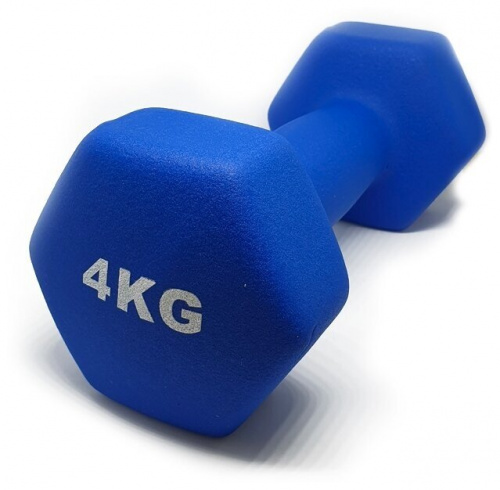 Гантель обливная 4 кг синий неопрен 02964 фото 2 Гантель обливная 4 кг синий неопрен 02964 фото 2