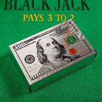 Карты 54 шт пластик 100 $ cеребро 2-JSD 19347