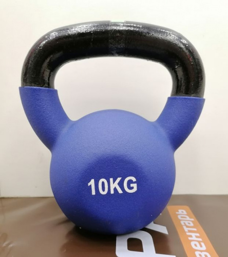 Гиря 10 кг синяя обрезиненная 06146 Гиря 10 кг синяя обрезиненная 06146