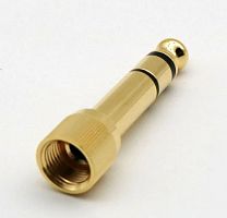 Переходник Jack 6.35 мм на Mini Jack 3.5 мм female adapter, позолоченный 995247