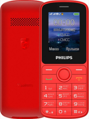 Мобильный телефон Philips E106 Black/Red 995391